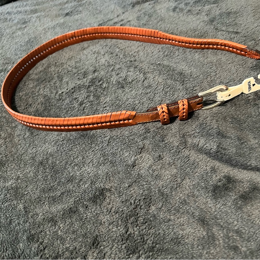 Vintage NWT Torel Leather Rattlesnake Design Belt size 36